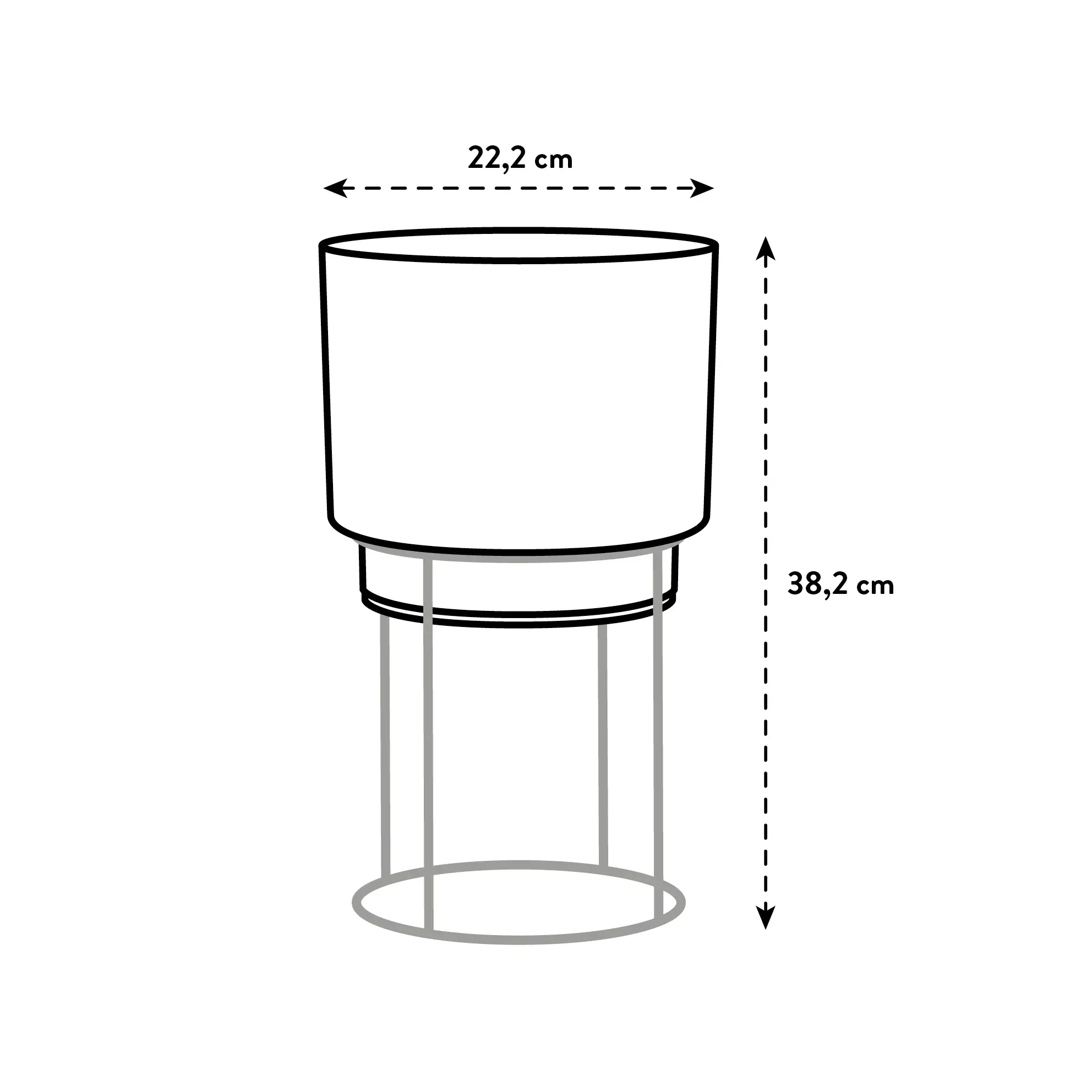 Elho B.For Studio Round 22Cm (Black) - Image 3