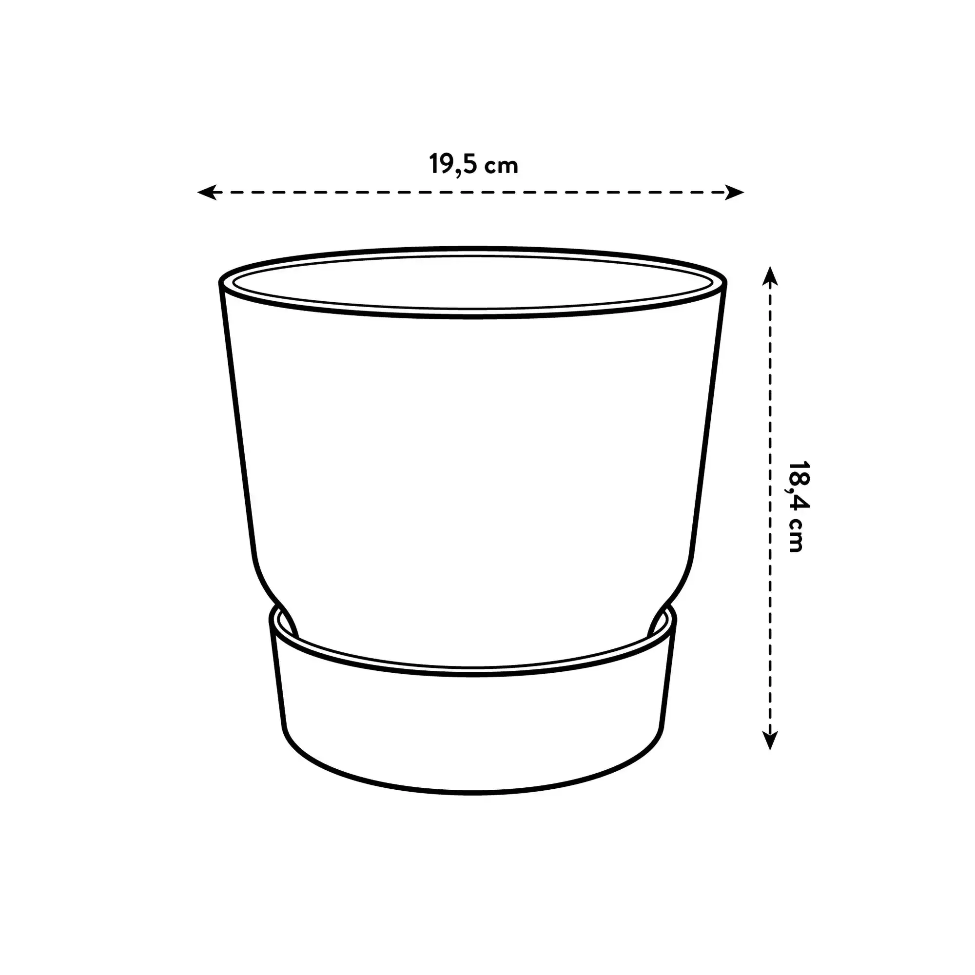 Elho Greenville Round 20Cm (Concrete) - Image 6
