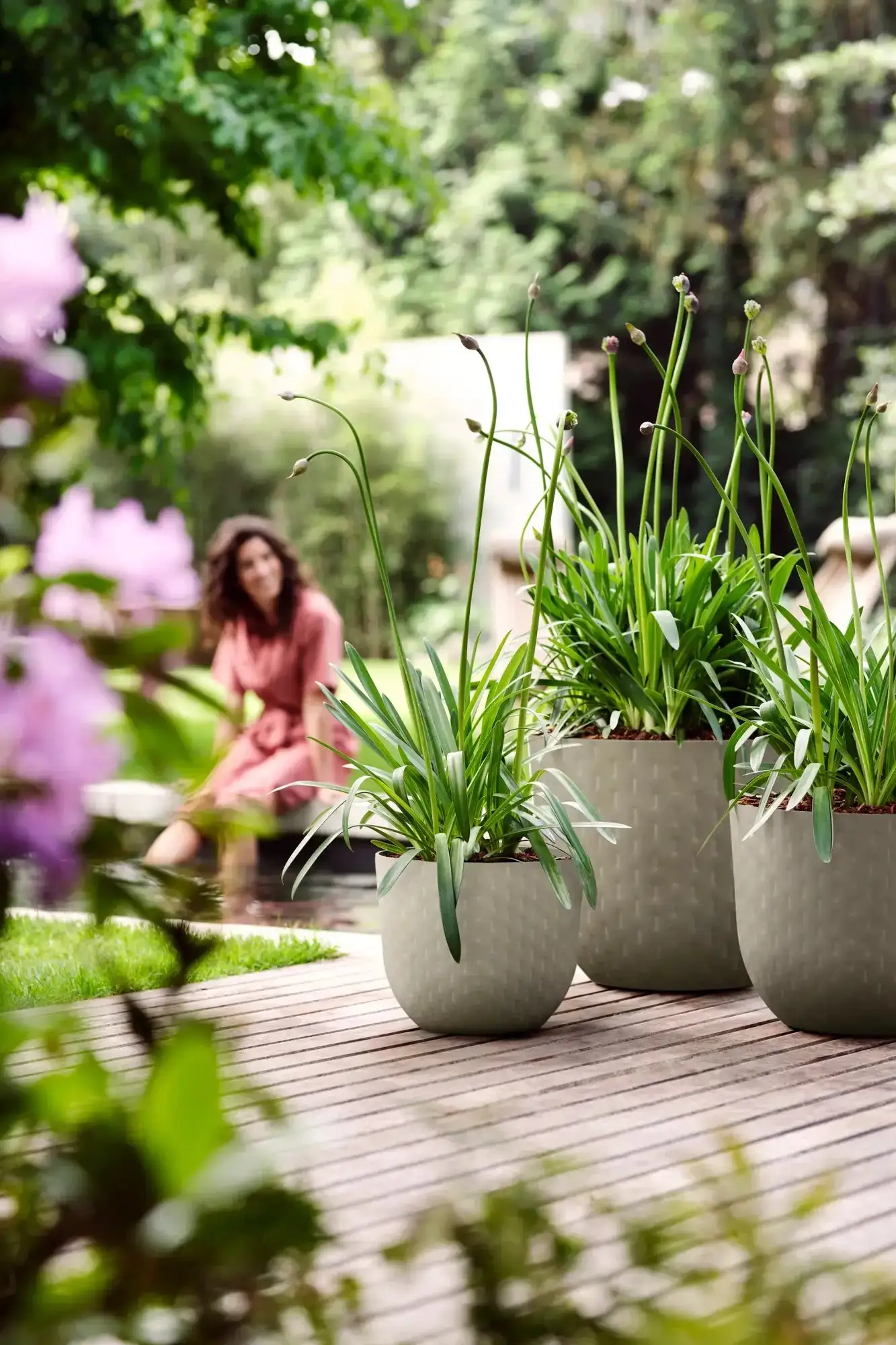 Elho Fuente Grains Round 30Cm (Grey) - Image 8