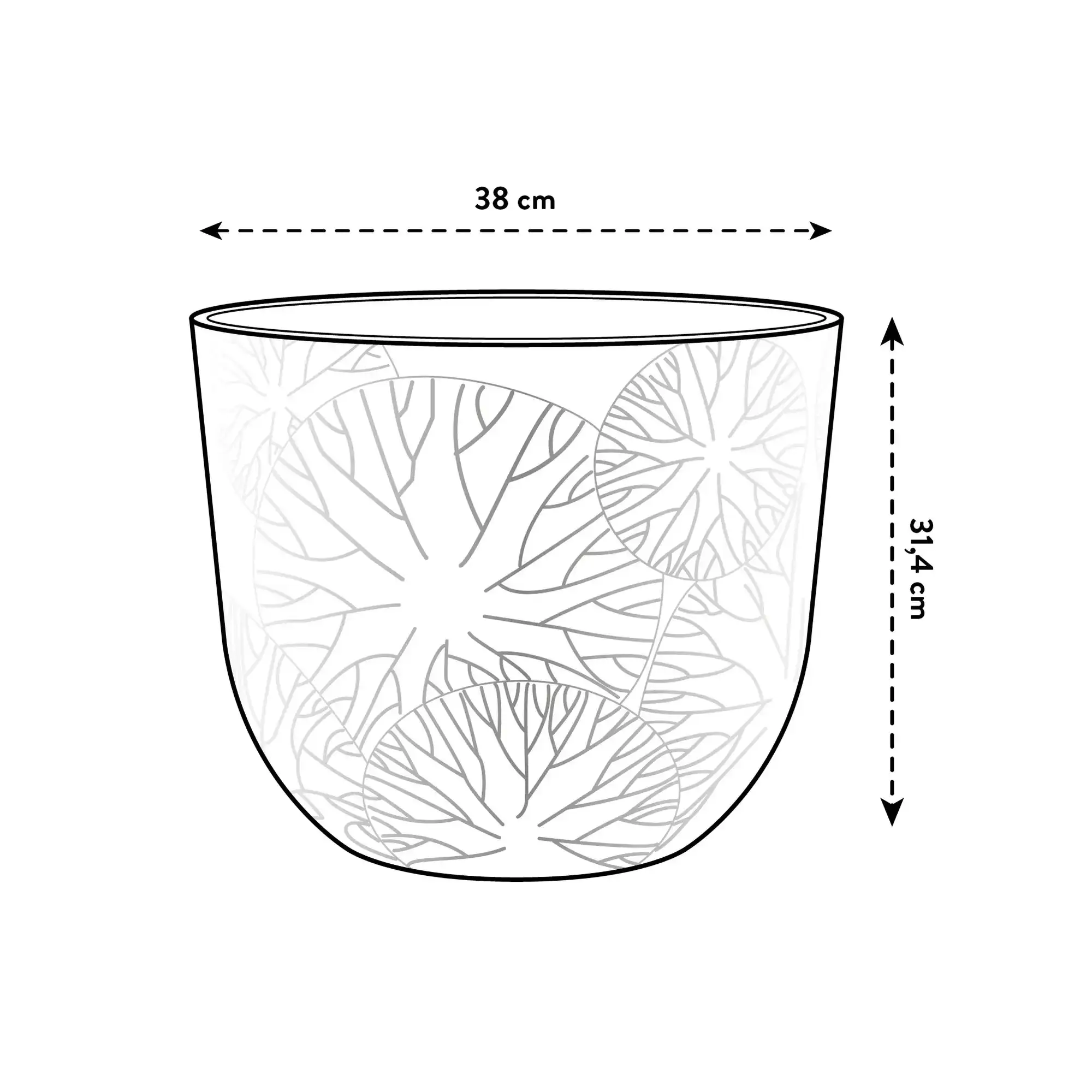 Elho Fuente Lily Round 38Cm (Grey) - Image 9