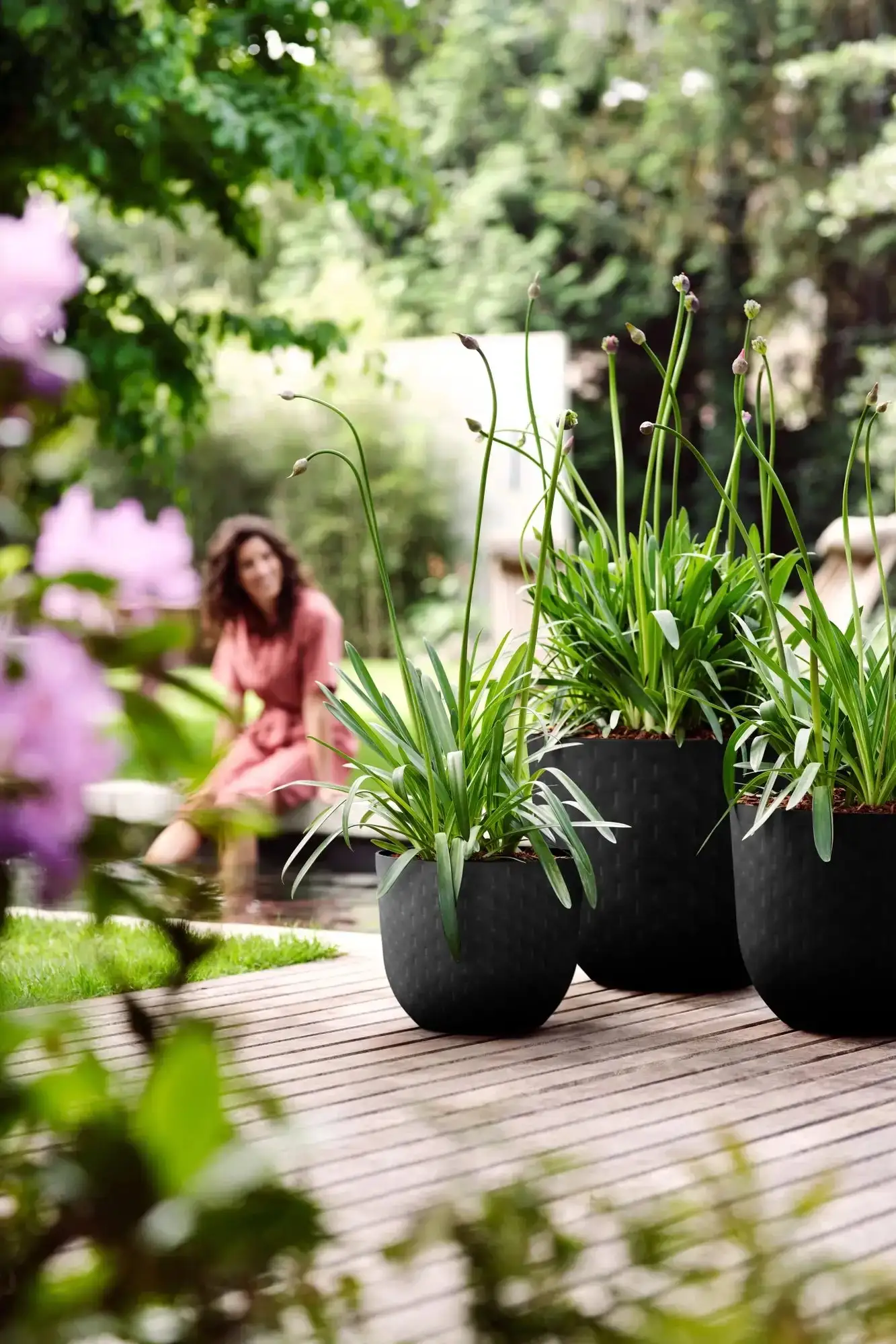 Elho Fuente Grains Round 38Cm (Black) - Image 14