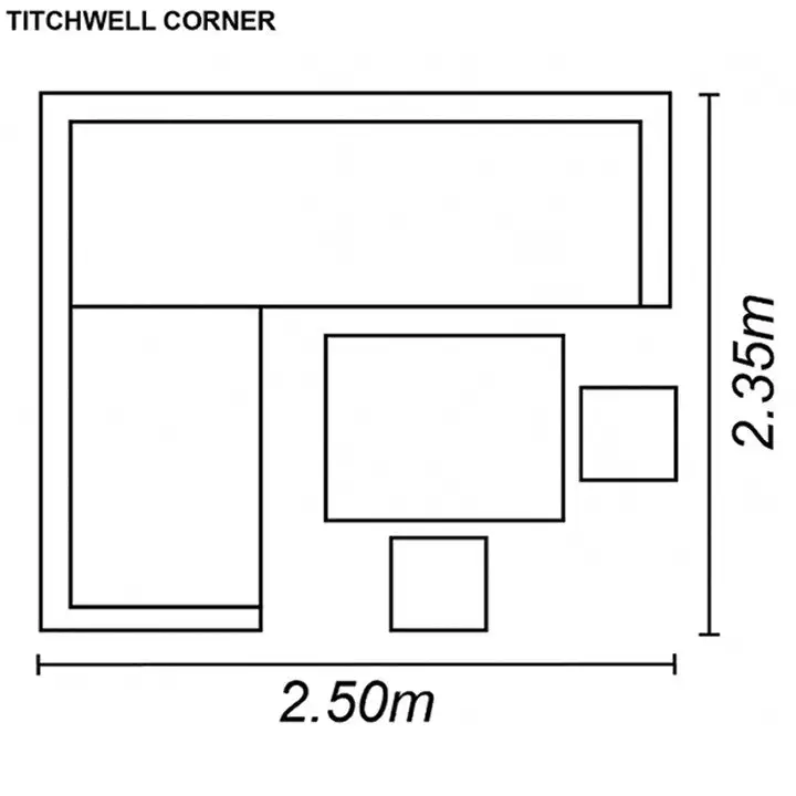 Titchwell - Corner With Standard Table (Grey) - Image 5