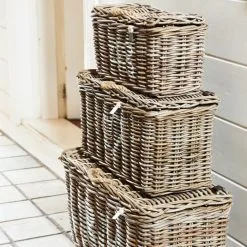 Merry Harriers Rustic Rattan Classic RM Basket Set Of 3 Pieces