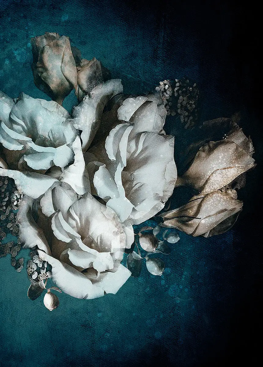 Incado Just Blue Vintage II, 50cmx70cm Wall Art - Image 3