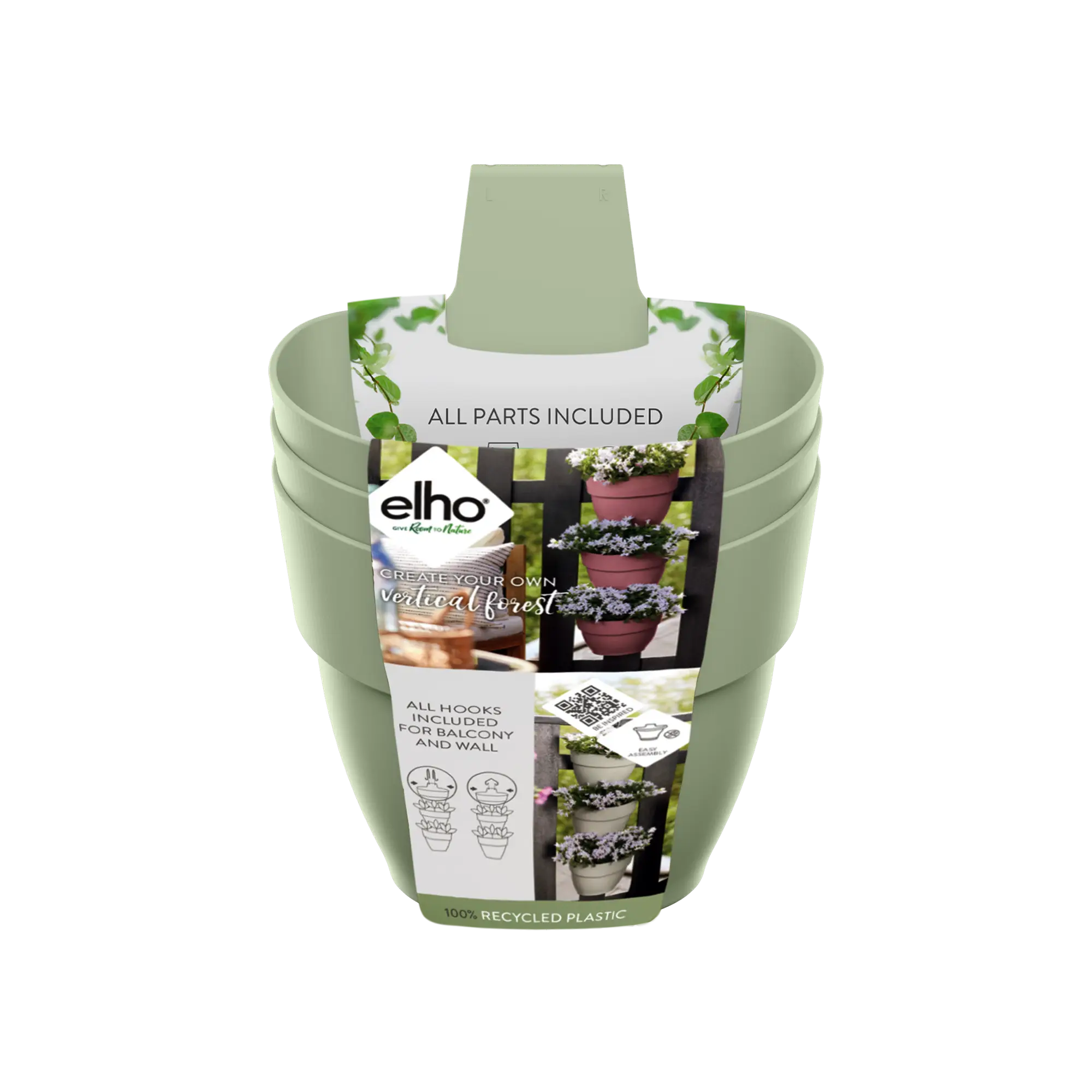 Elho Vibia Campana Vertical Forest Set/3 (Green) - Image 3