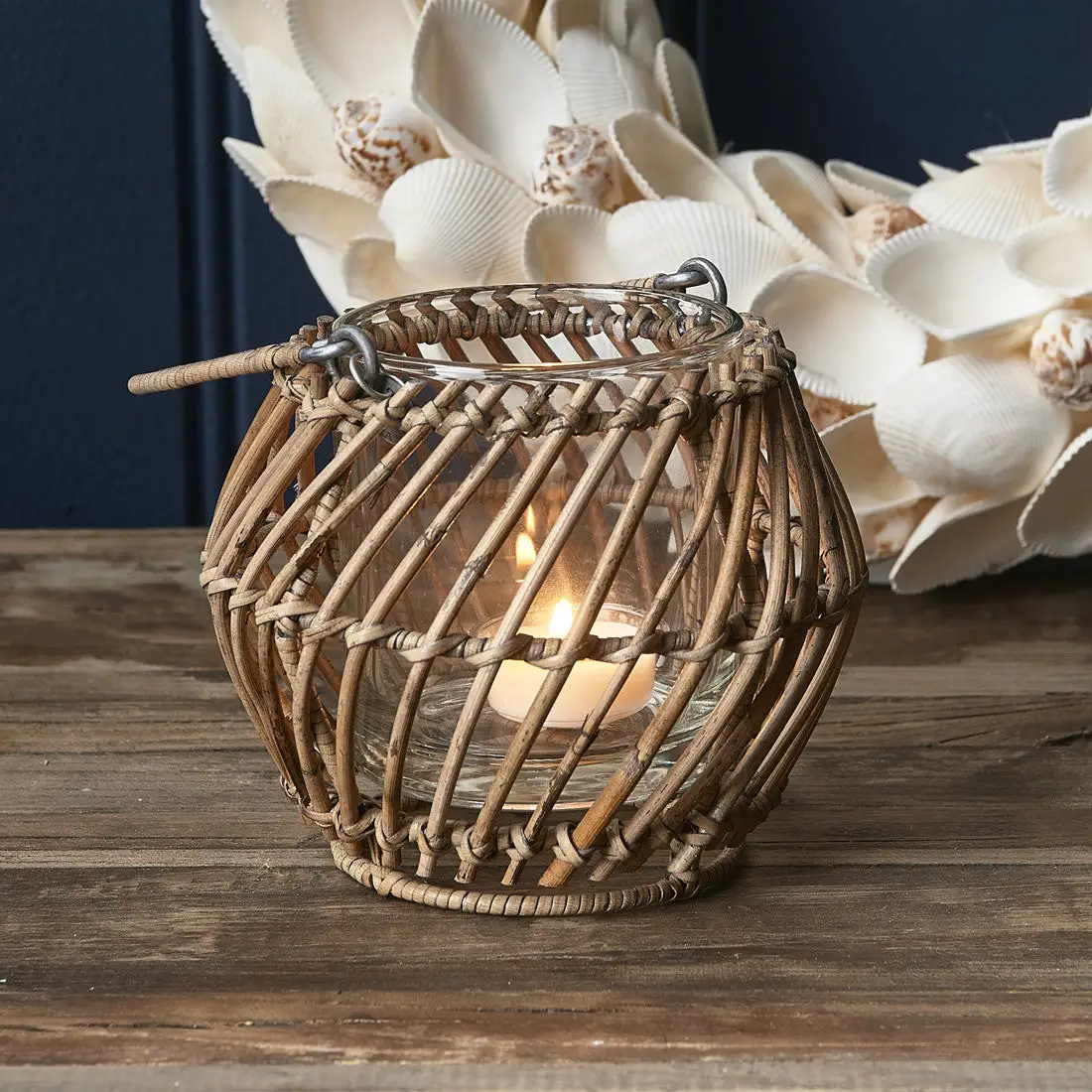 Riviera Maison Rustic Rattan Diagonal Weave Votive