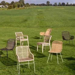 Hartford Outdoor Lounge Chair, Natural/stone White