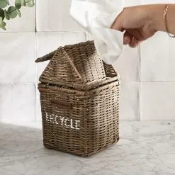 Riviera Maison Rustic Rattan Recycle Mini Bin
