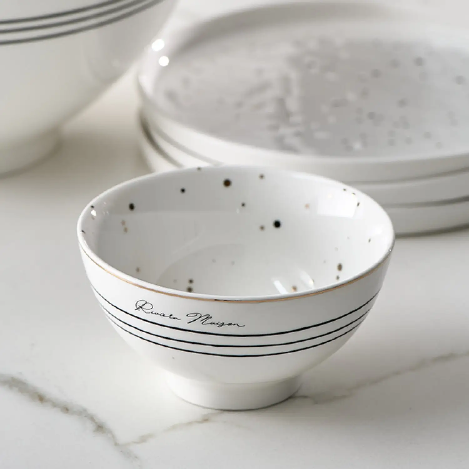 Riviera Maison RM Dots & Stripes Bowl - Image 2