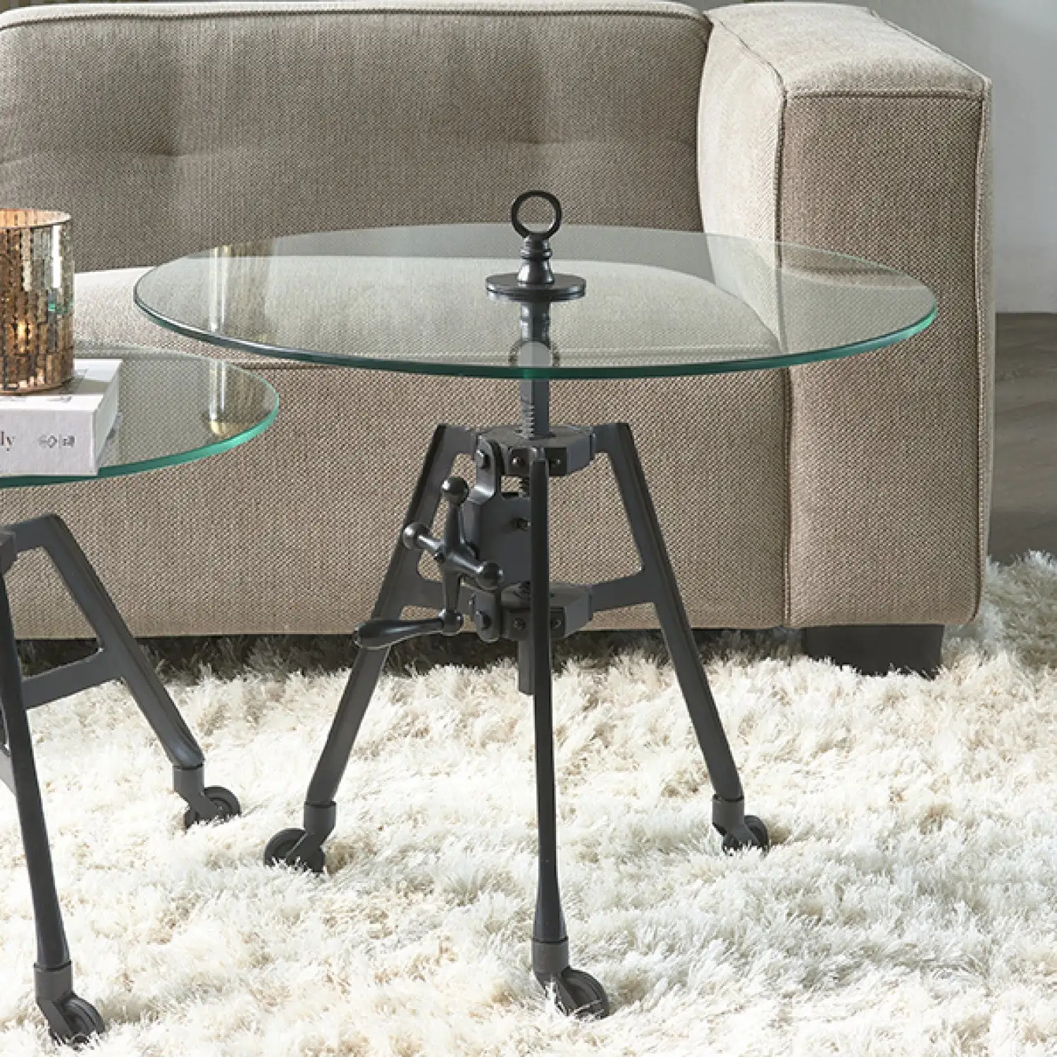 Bricklane Coffee Table Dia 70,Black - Image 6