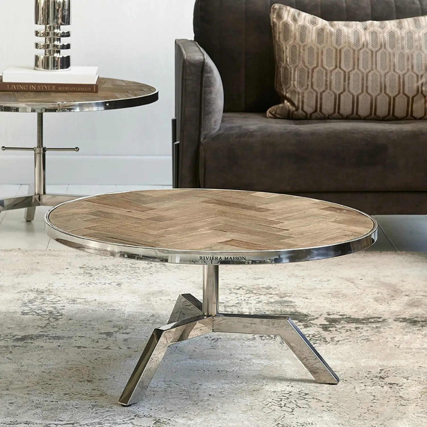 Kirkwood Adjustable Coffee Table Dia 80cm - Image 8