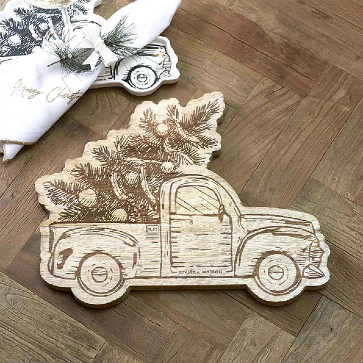 Riviera Maison Merry Christmas Car Chopping Board