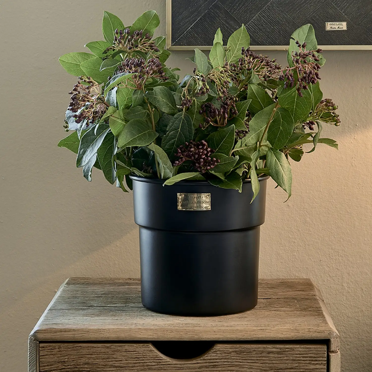 Riviera Maison City Loft Flower Pot Black S