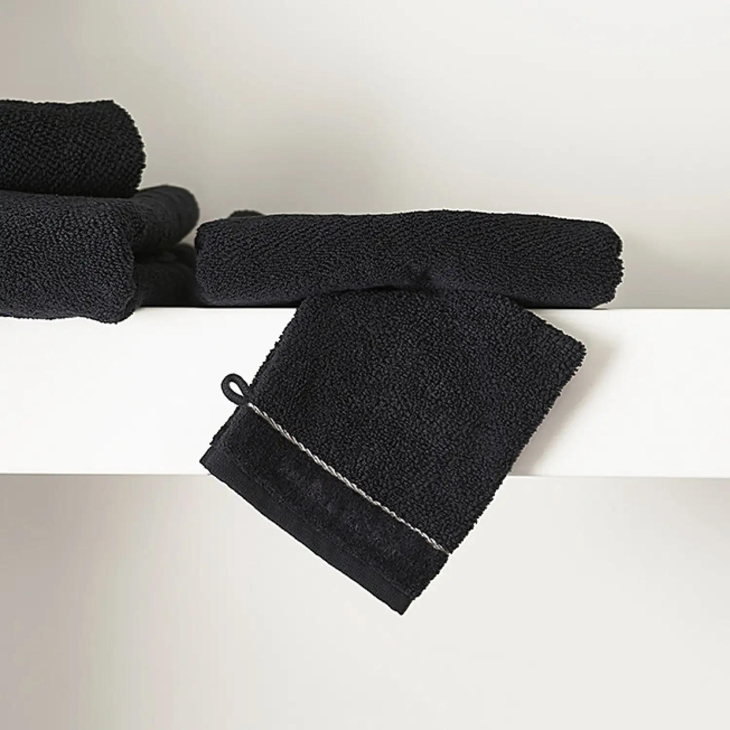 Riviera Maison RM Elegant Washcloth Black