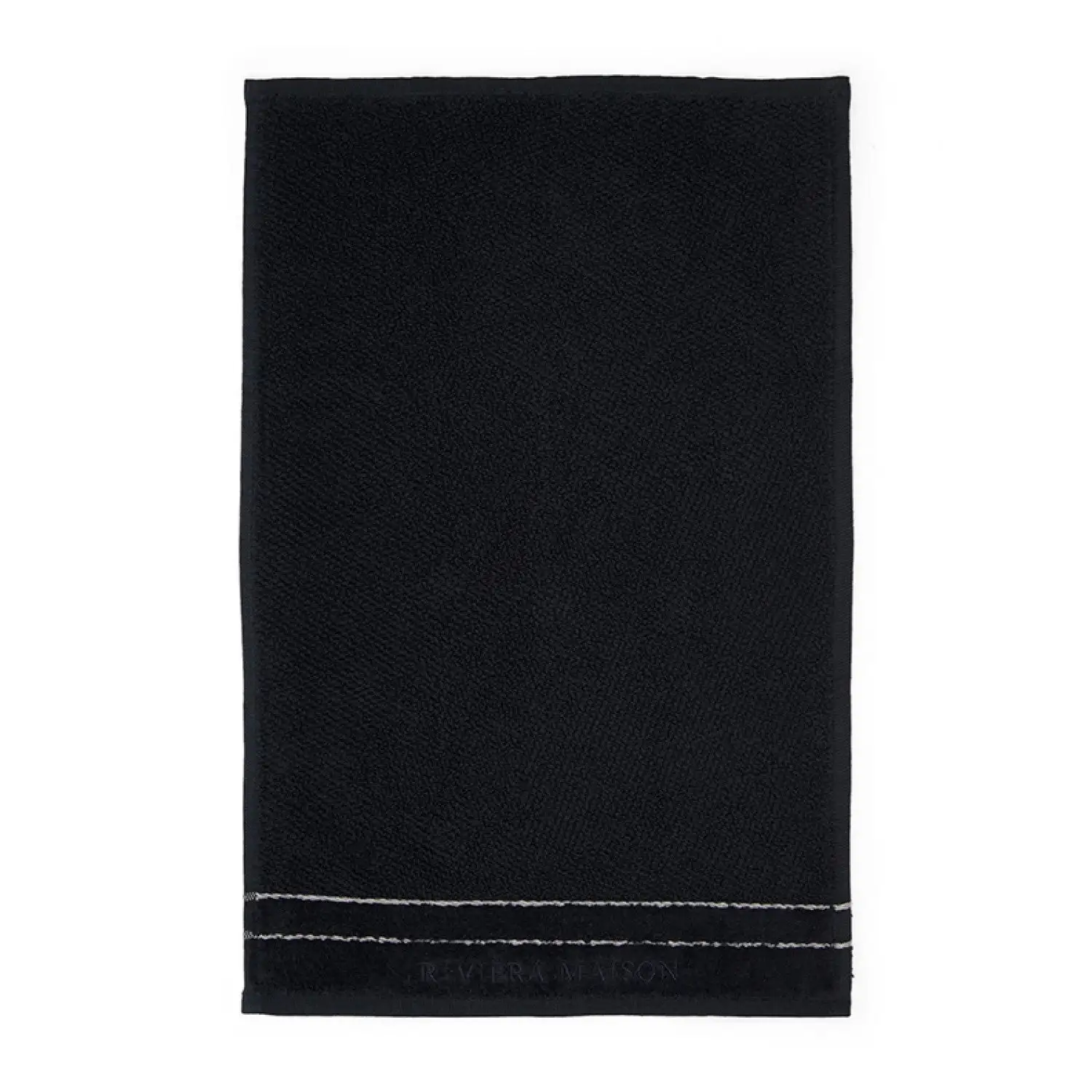 Riviera Maison RM Elegant Guest Towel Black 50x30 - Image 2