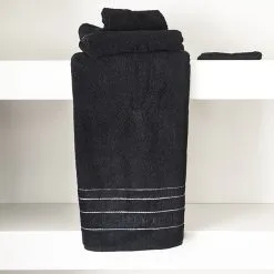 Riviera Maison RM Elegant Towel Black 140x70