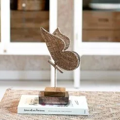 Riviera Maison Rustic Rattan Butterfly Statue