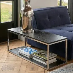 Riviera Maison Nomad Coffee Table Black, 100x40 Cm
