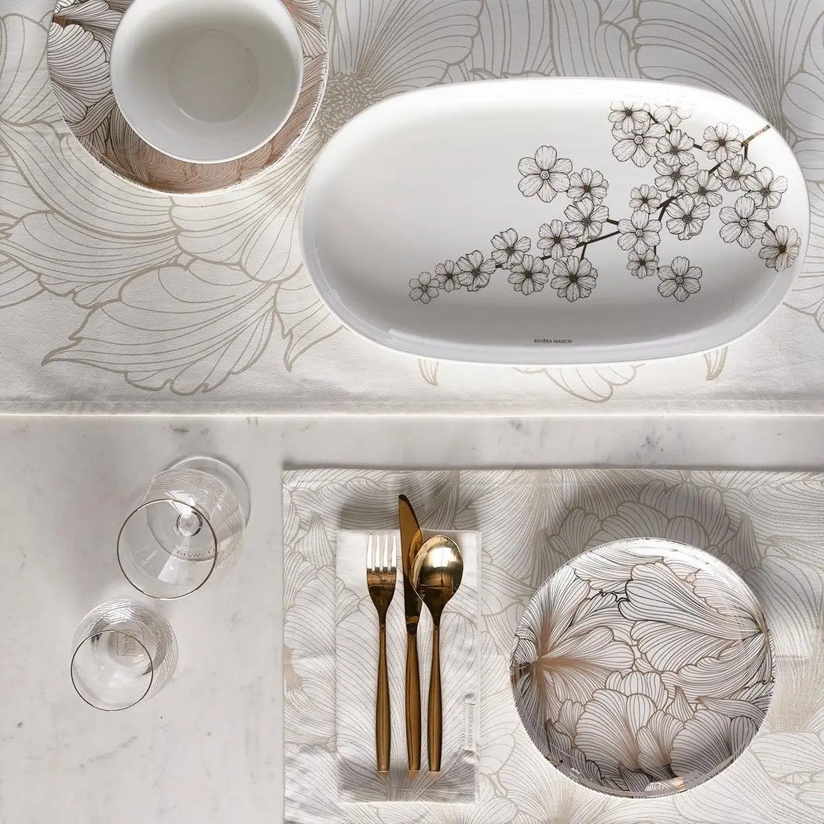 Merry Harriers Les Fleurs Porcelain Serving Plate - Image 2