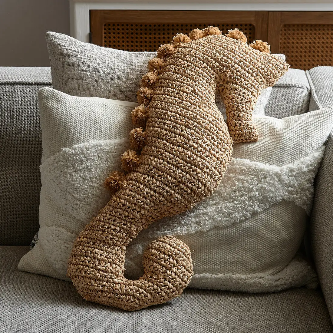 Riviera Maison Sea Horse Raffia Pillow