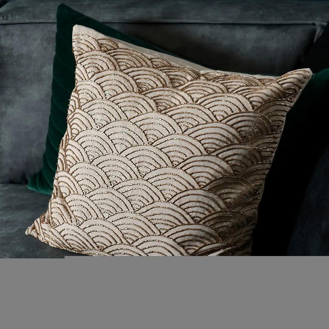 Riviera Maison Enchanting Beaded Pillow Cover - 50x50cm