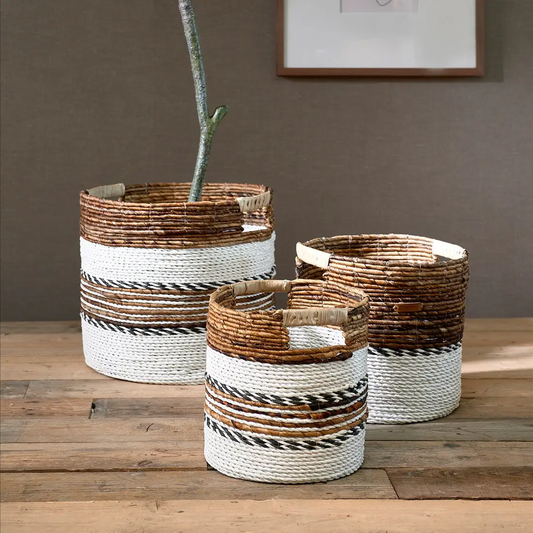 Riviera Maison Rhythm Blues Basket Set Of 3