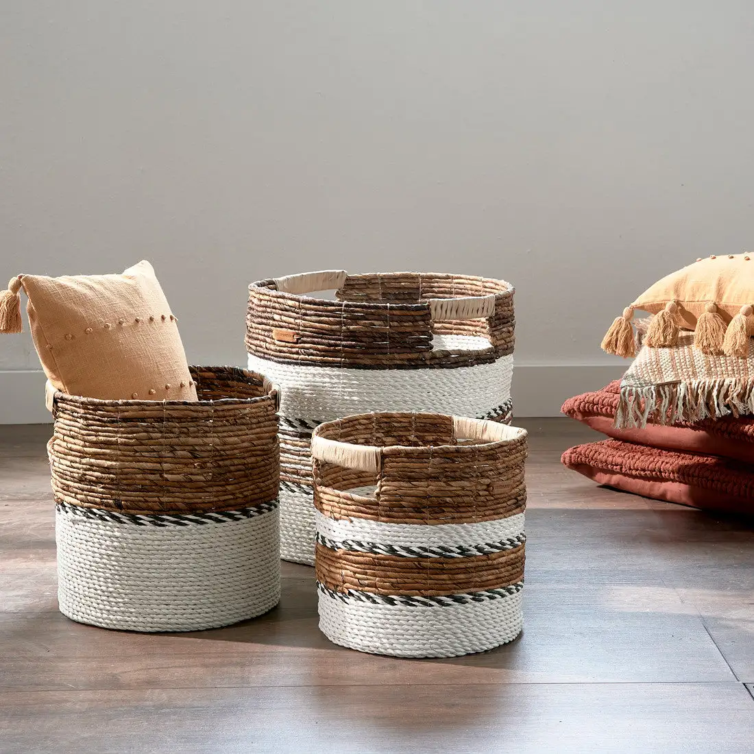 Riviera Maison Rhythm Blues Basket Set Of 3 - Image 2