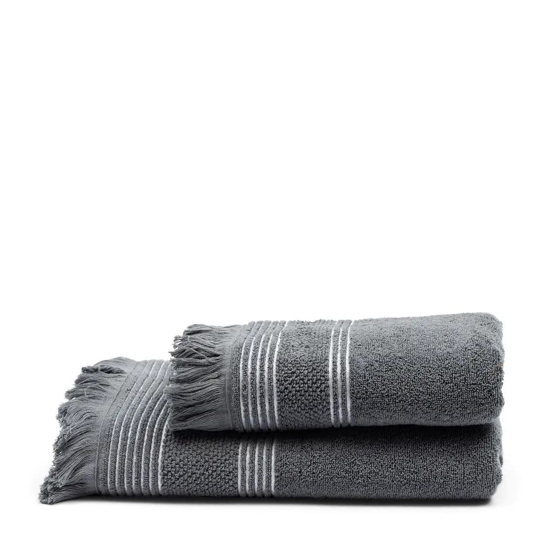 Riviera Maison Serene Towel (Anthracite) - 100x50cm - Image 2