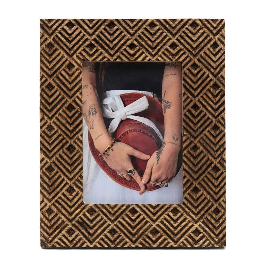 Riviera Maison Stacked Diamond Photo Frame 13x18 - Image 2