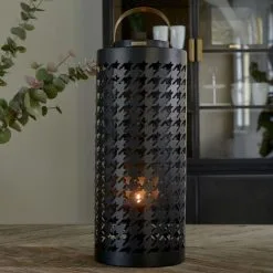 Riviera Maison Pied-de-Poule Metal Lantern