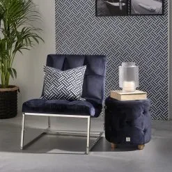 Thompson Place Chair, Velvet III, Indigo