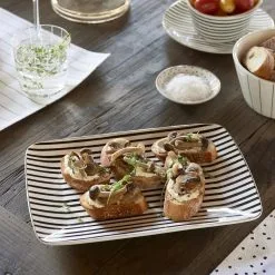 Riviera Maison Dots & Stripes Heart Serving Plate