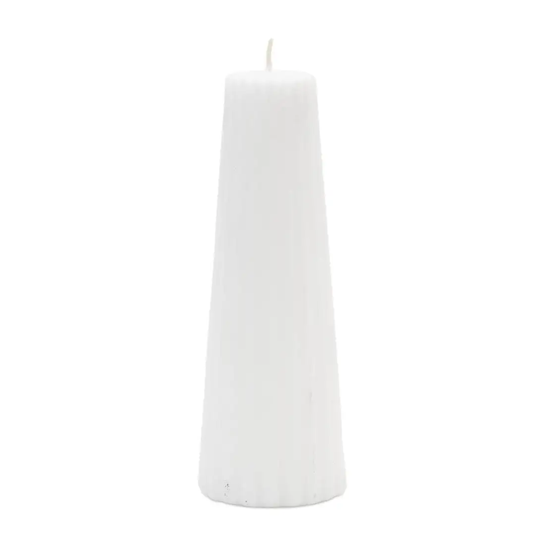 Riviera Maison Cone Ridged Candle Off-white 7x20 - Image 4