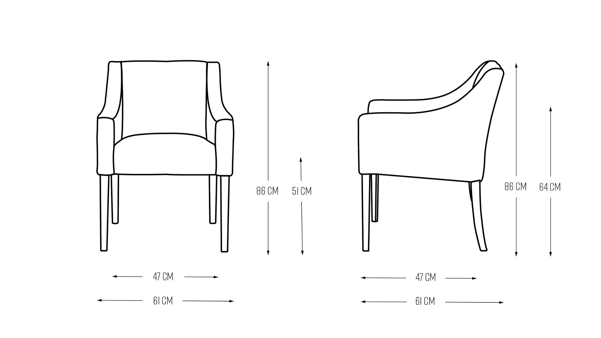 Savile Row Dining Armchair, Berkshire, Elephant - Image 7
