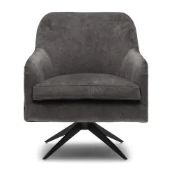 Fawcett Swivel Chair Black Leg, Berkshire, Elephant