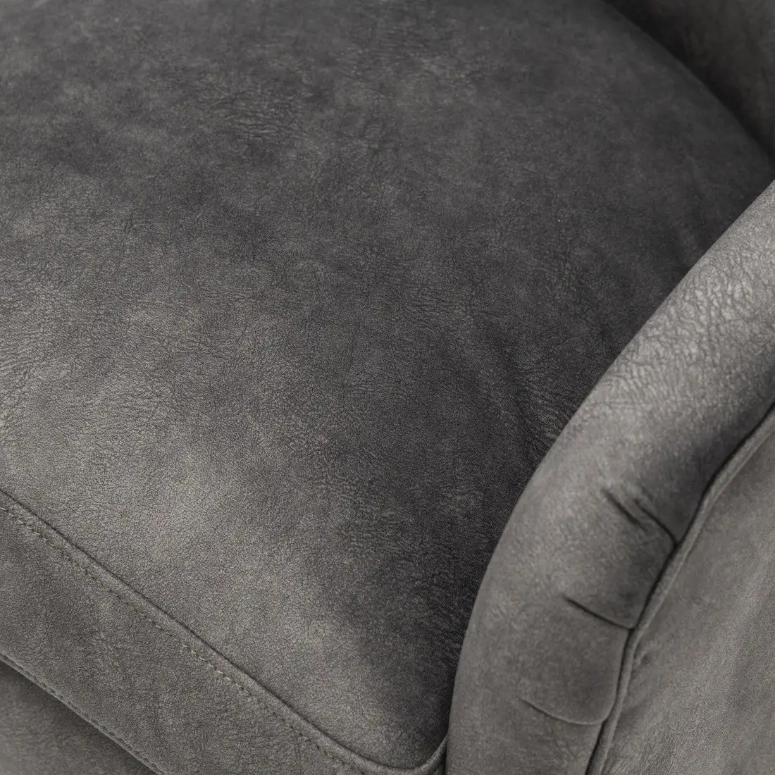 Fawcett Swivel Chair Black Leg, Berkshire, Elephant - Image 4