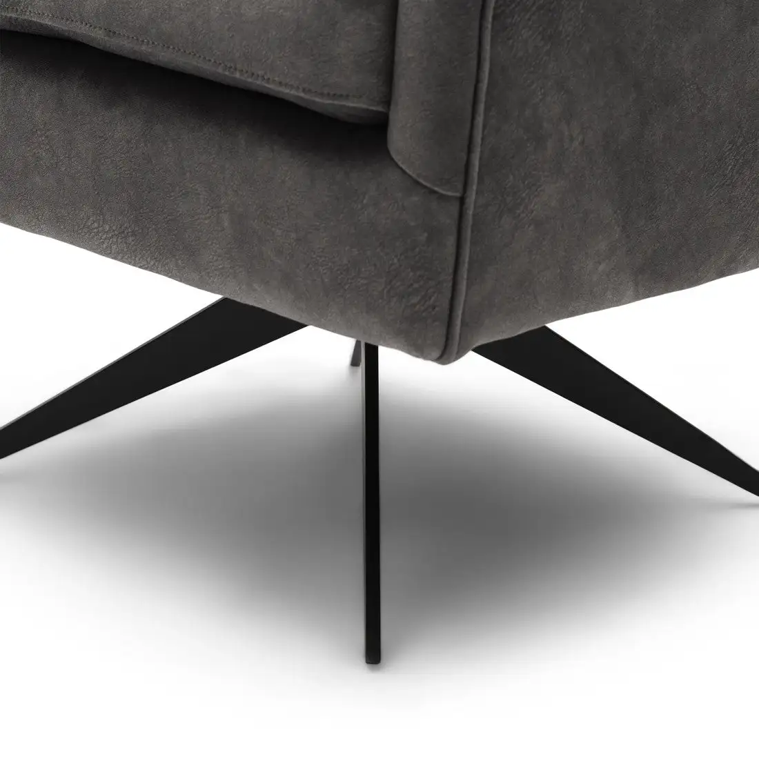 Fawcett Swivel Chair Black Leg, Berkshire, Elephant - Image 5