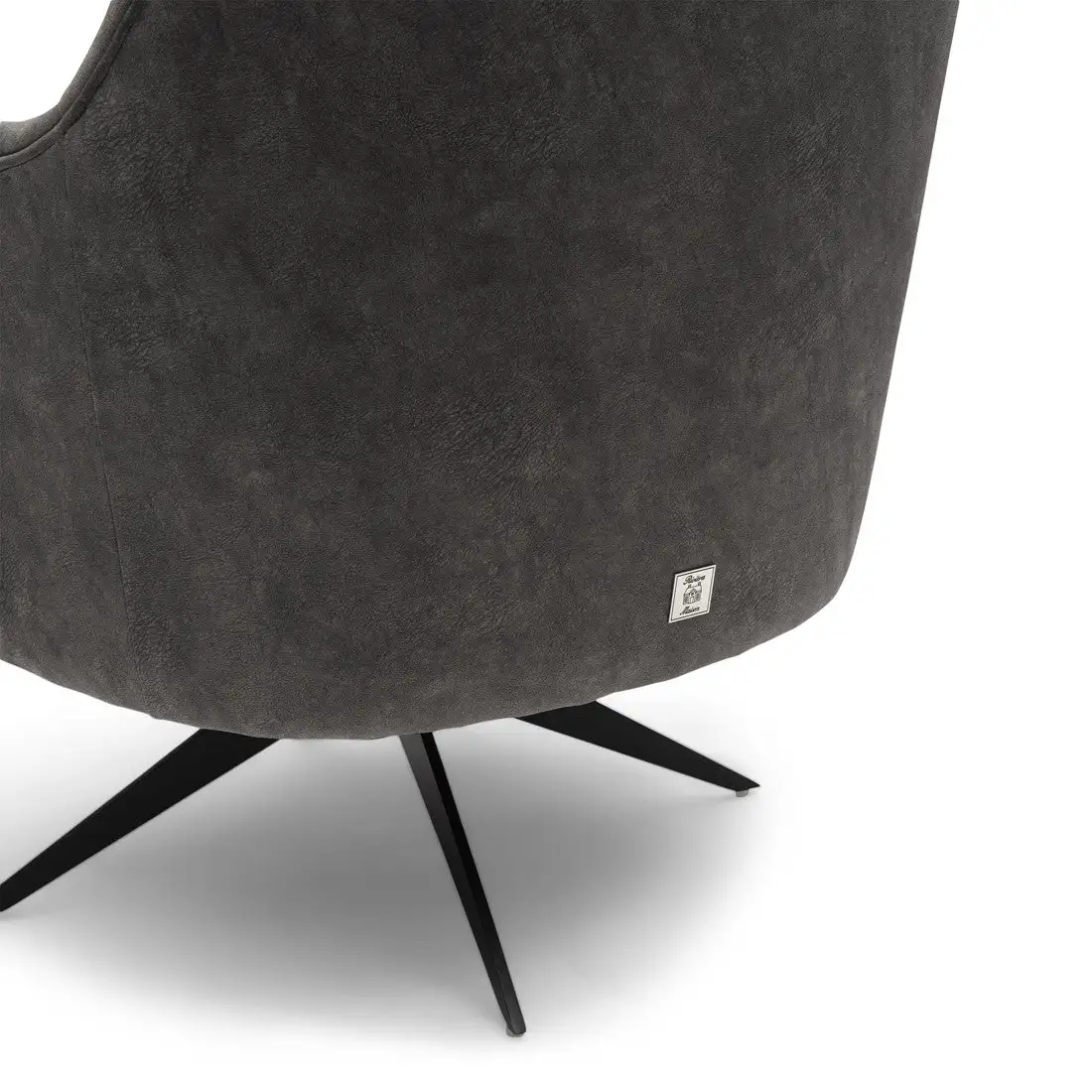 Fawcett Swivel Chair Black Leg, Berkshire, Elephant - Image 6