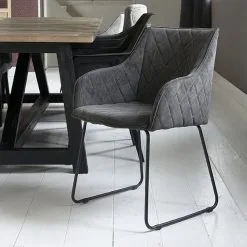 Frisco Drive Dining Armchair, Italian Rib, Mocha