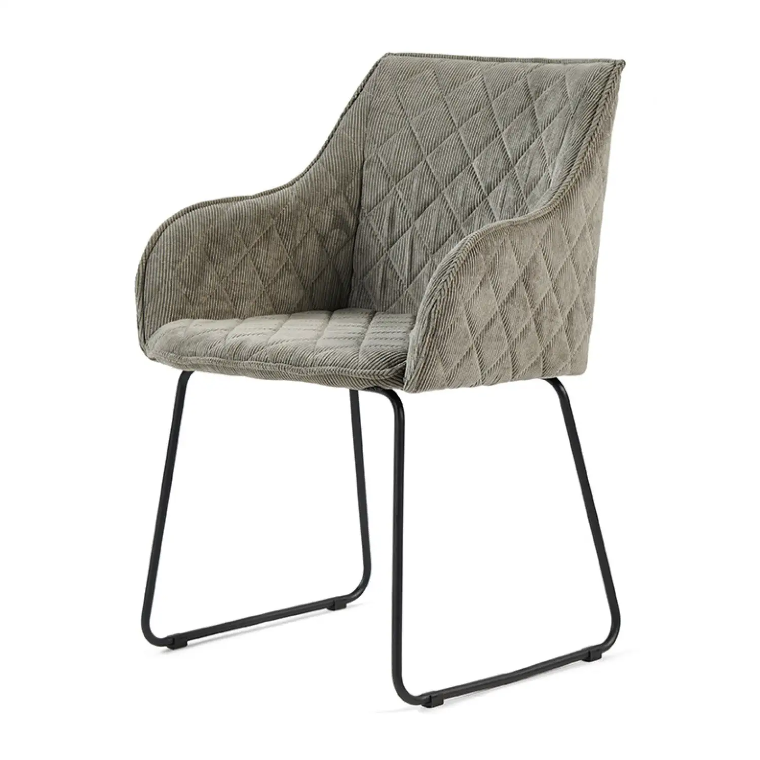 Frisco Drive Dining Armchair, Italian Rib, Mouse - Image 3