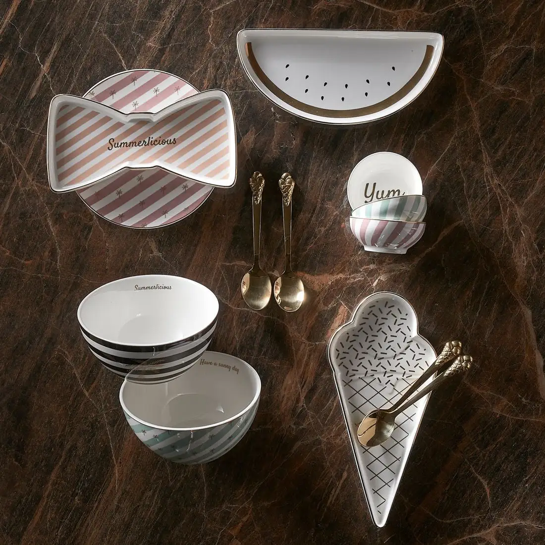 Riviera Maison Sun Touched Ice Cream Plate - Image 3