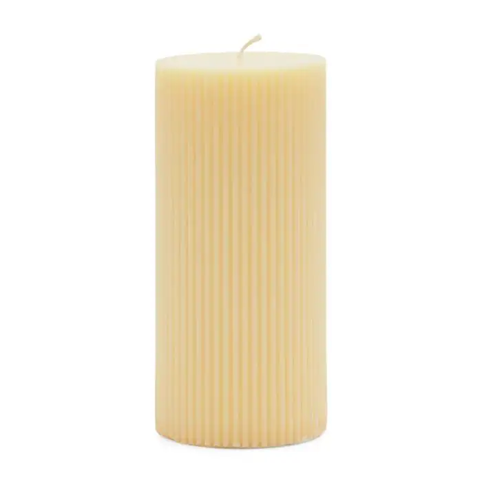 Riviera Maison Pillar Candle Rib Yellow 7x15 - Image 3