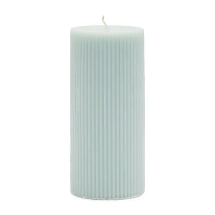 Riviera Maison Pillar Candle Rib Blue 7x15 - Image 3