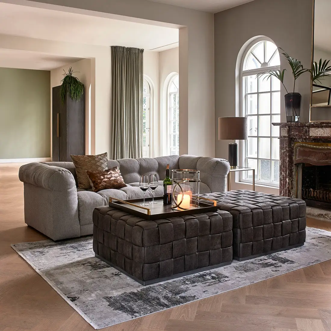 RM Room 48 Footstool XL, Pellini, Espresso