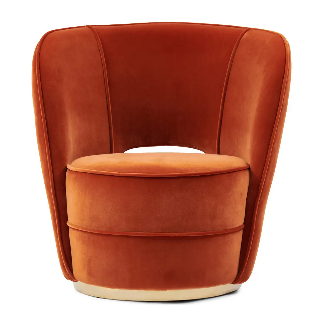 Taylor Lobby Armchair, Mohet, Orange - Image 2