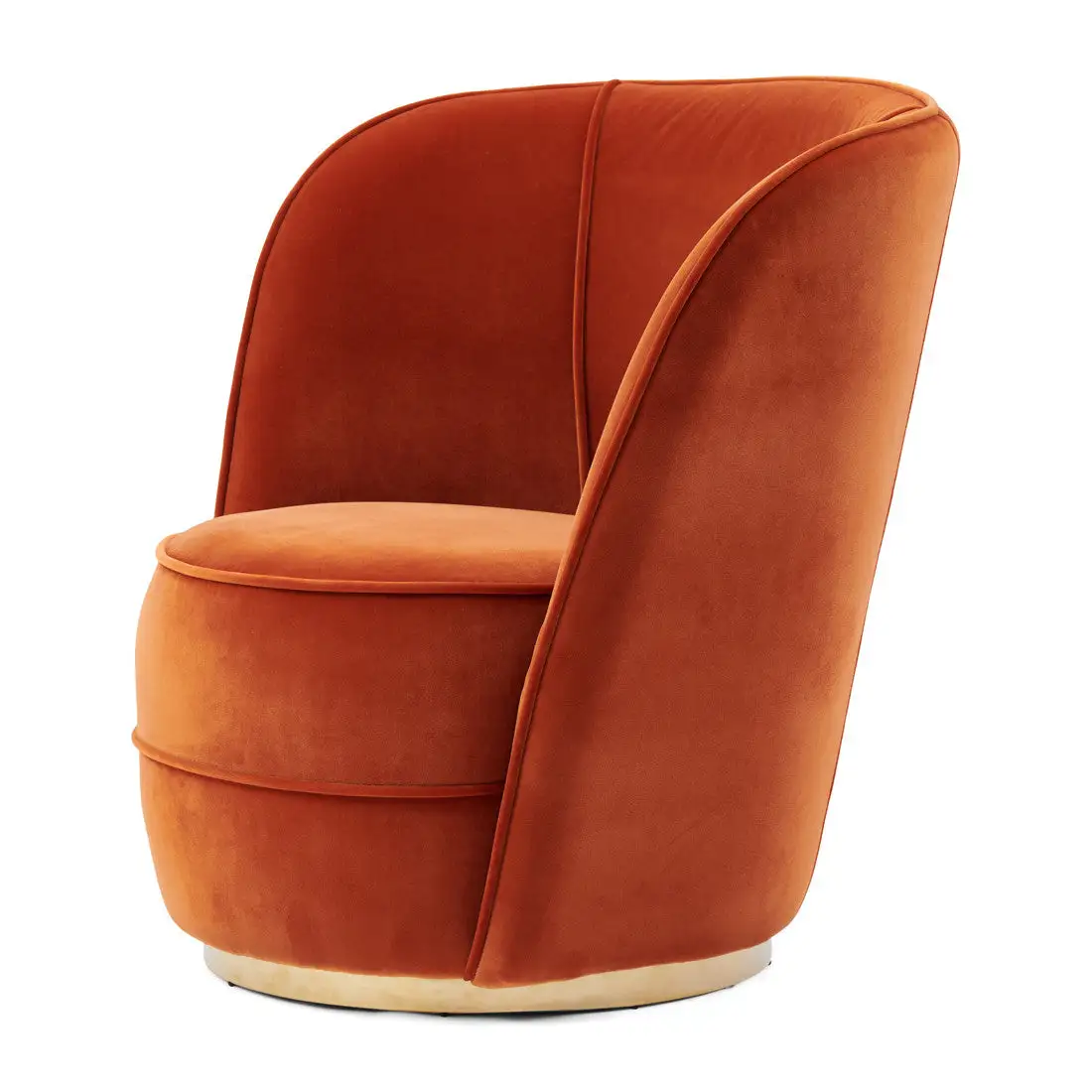 Taylor Lobby Armchair, Mohet, Orange - Image 3