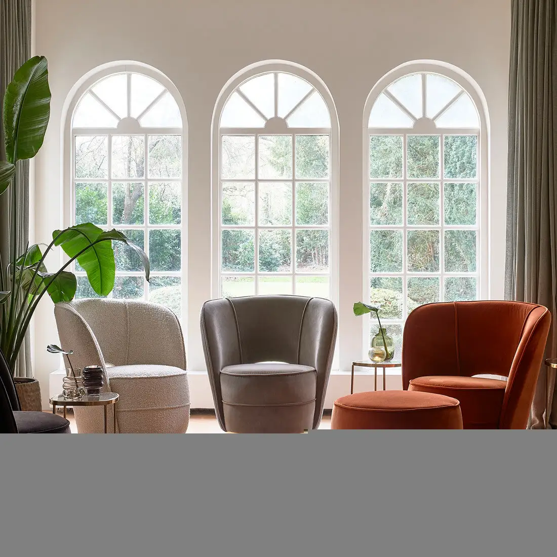 Taylor Lobby Armchair, Mohet, Orange - Image 8