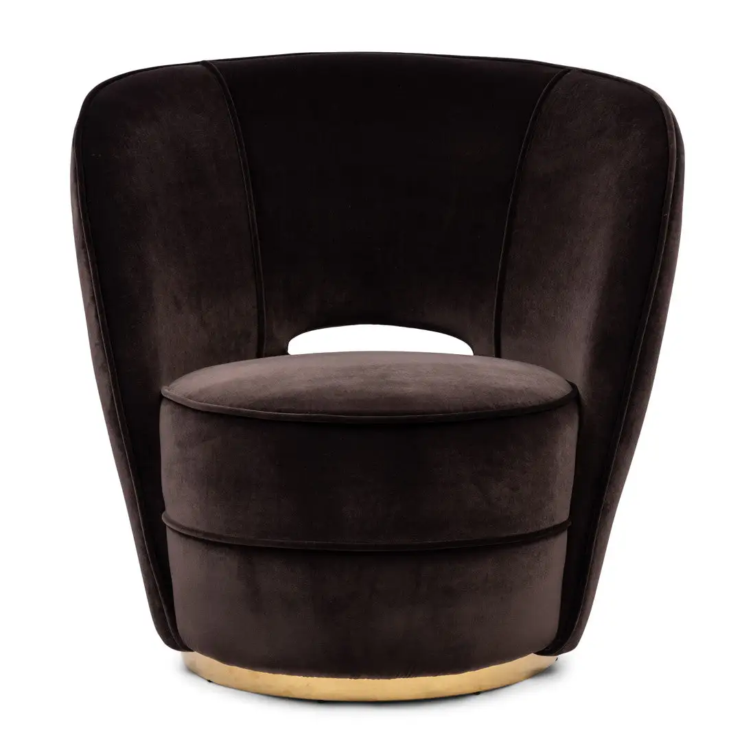 Taylor Lobby Armchair, Mohet, Aubergine
