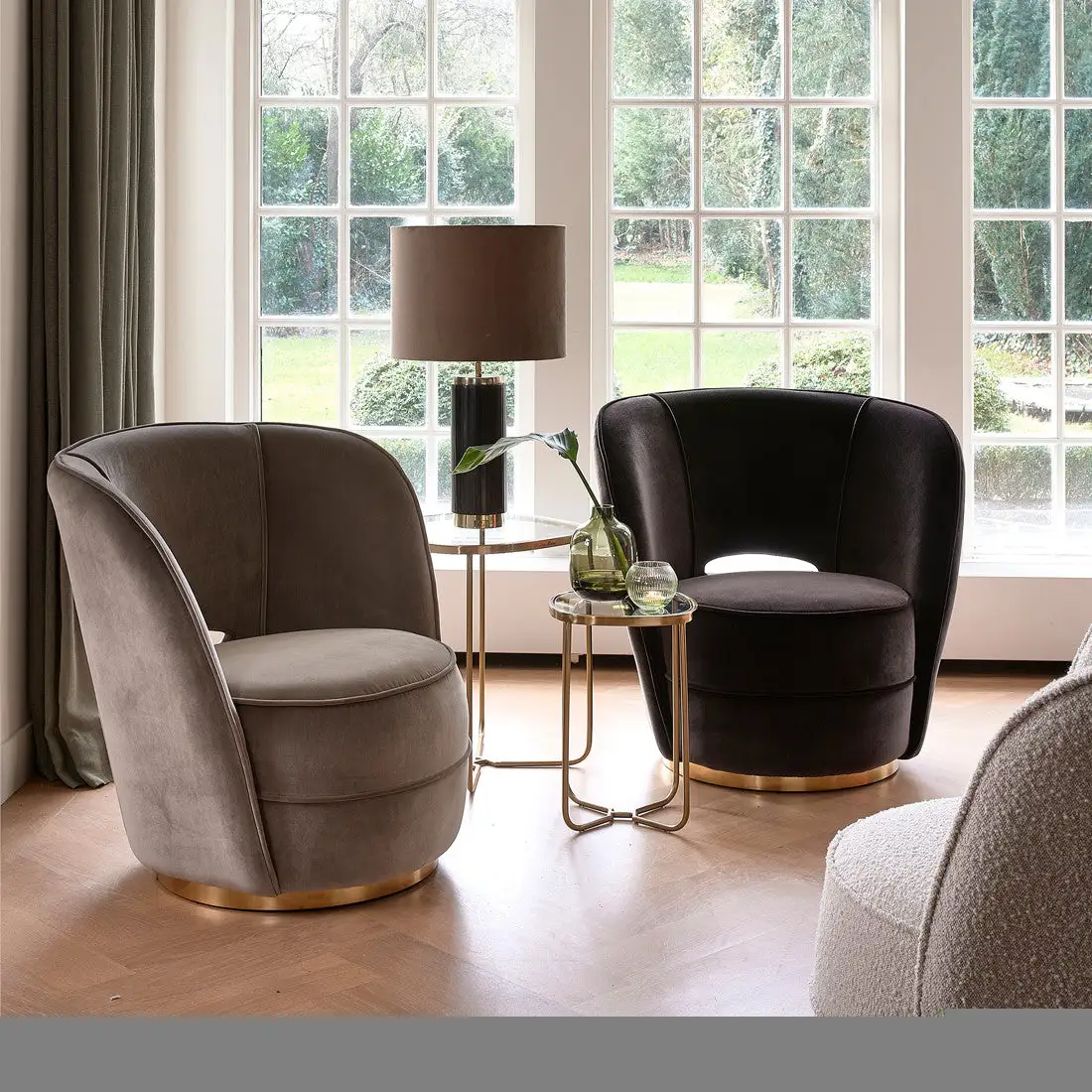 Taylor Lobby Armchair, Mohet, Aubergine - Image 8