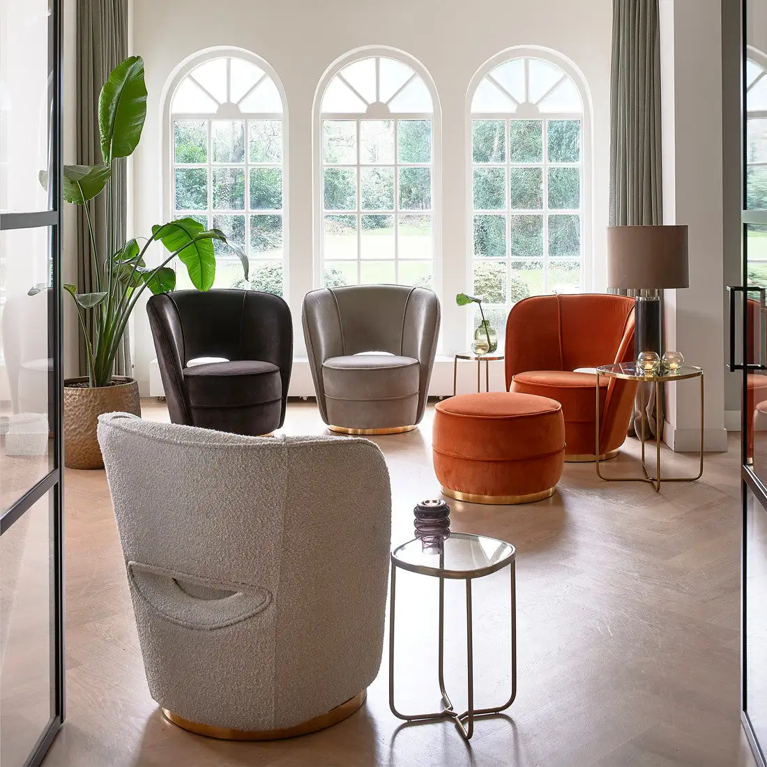 Taylor Lobby Armchair, Mohet, Aubergine - Image 9